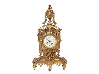 Orologio da Tavolo in Metallo Dorato