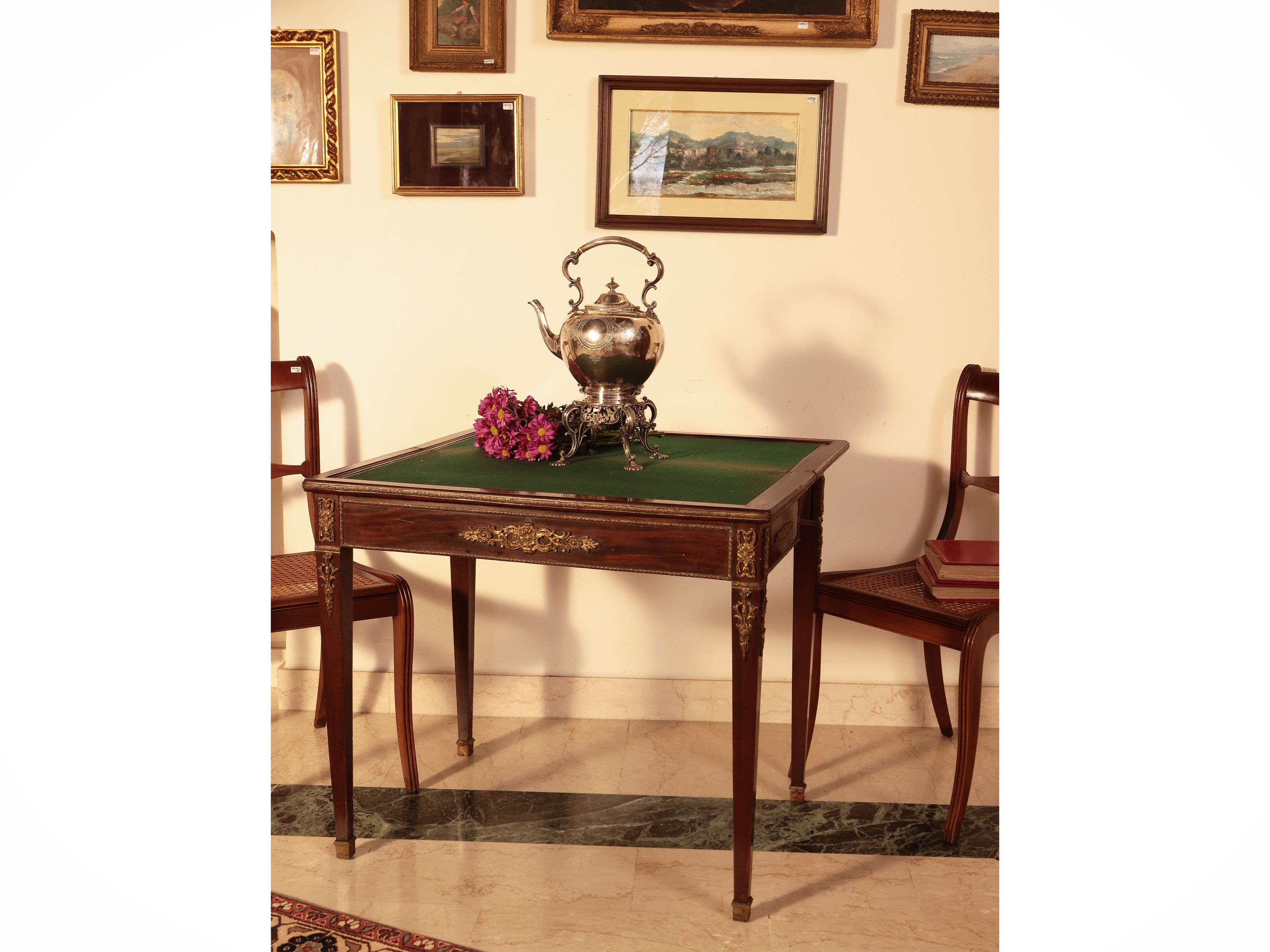 Tavolino da Gioco in Mogano
