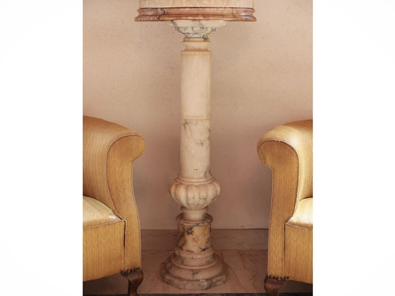 Colonna Porta Sculture in Alabastro