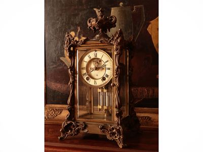 Orologio da Tavolo in Antimonio e Metallo