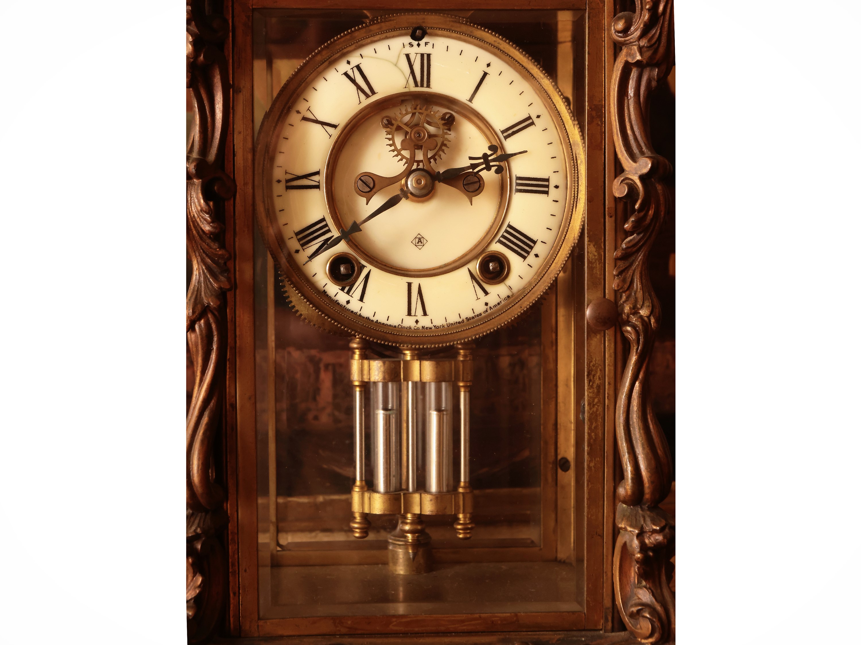 Orologio da Tavolo in Antimonio e Metallo