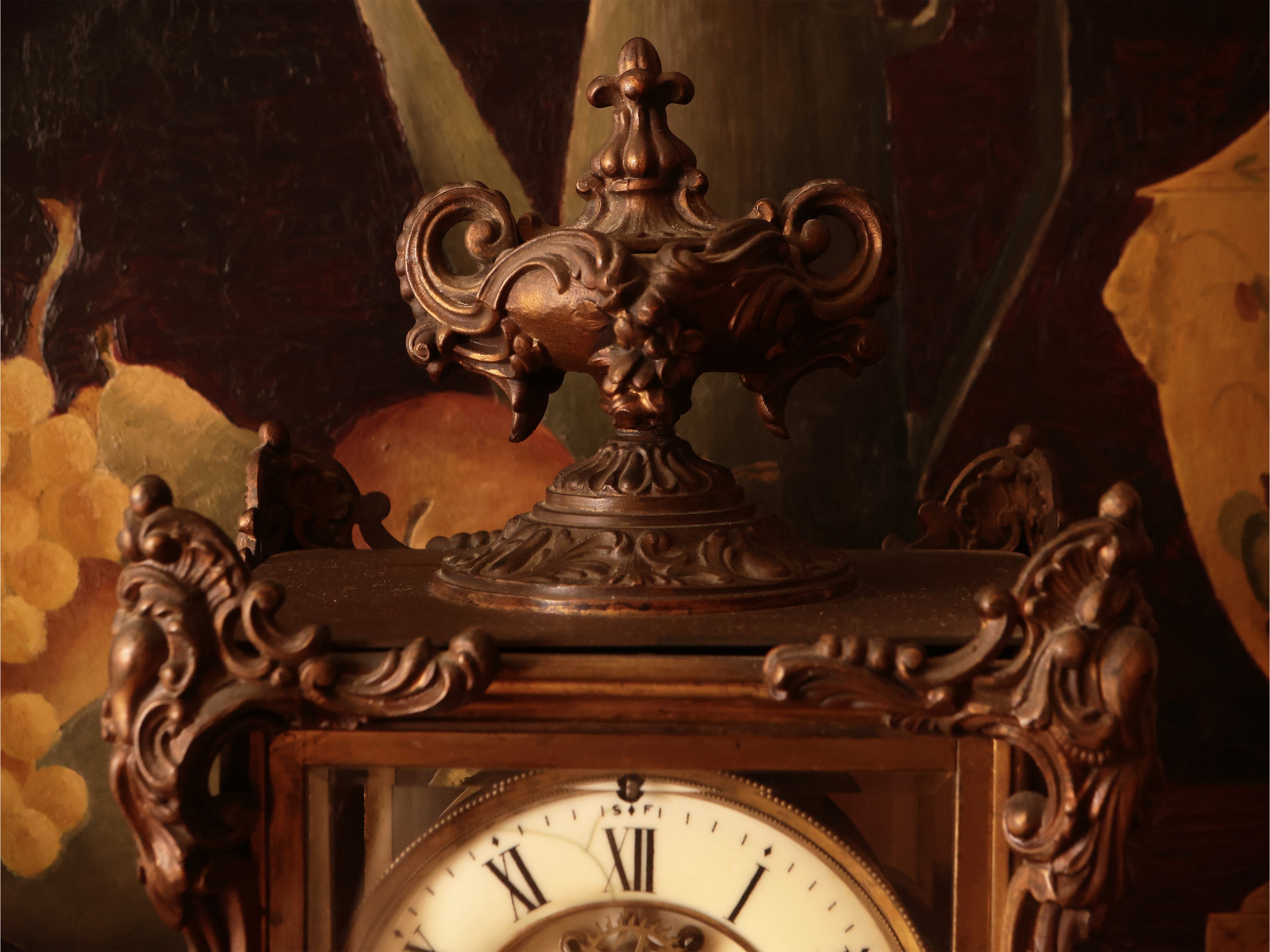 Orologio da Tavolo in Antimonio e Metallo