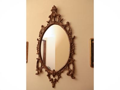 Specchiera in Legno Intagliato e Dorato