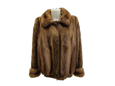 Giubbotto in Suede Trapuntato e Pelliccia di Visone
