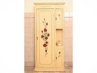 Mobiletto in Legno Laccato Bianco