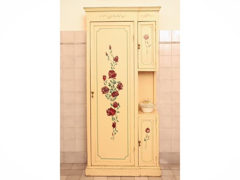 Mobiletto in Legno Laccato Bianco