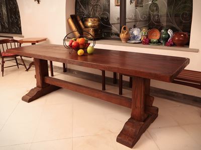 Tavolo a Fratina in Legno di Rovere