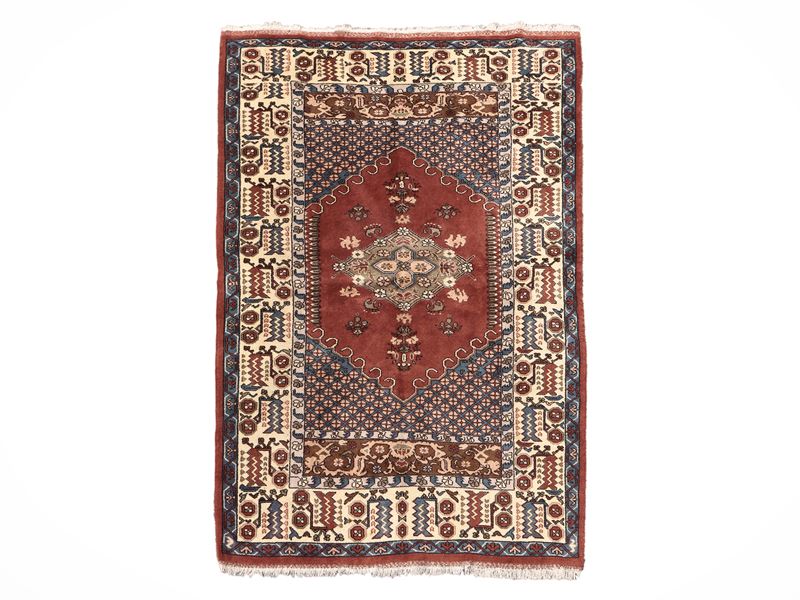 Tappeto Caucasico Uzbek di Vecchia Manifattura