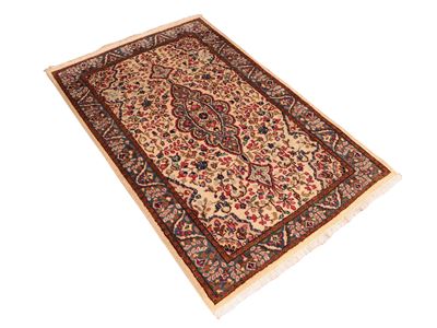 Tappeto Persiano Kirman Fondo Beige