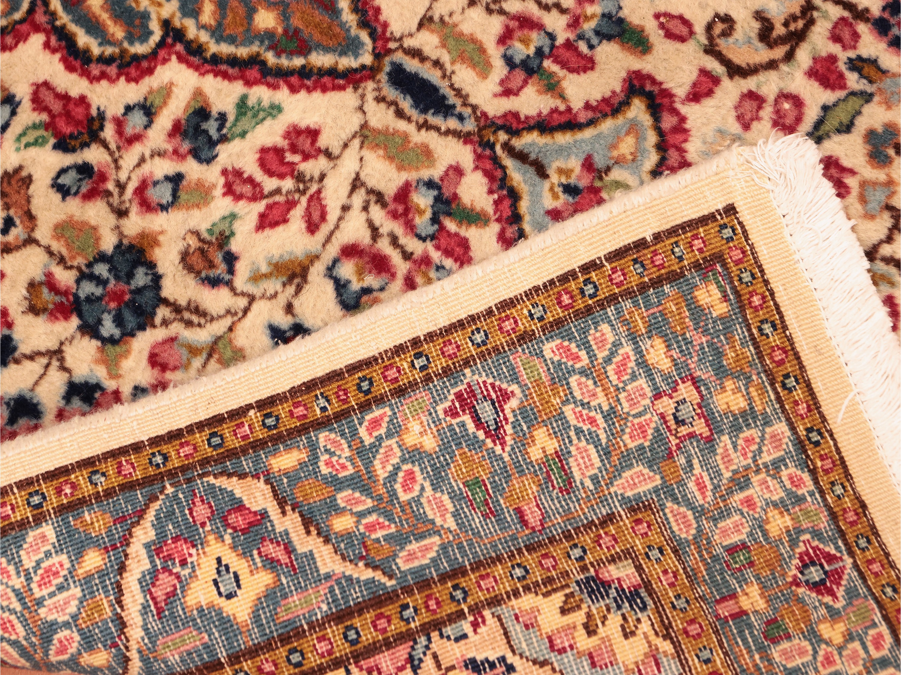 Tappeto Persiano Kirman Fondo Beige