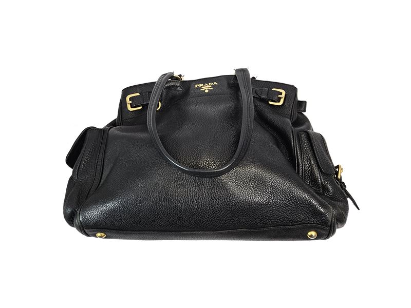 Prada - Borsa a Spalla in Pelle Nera