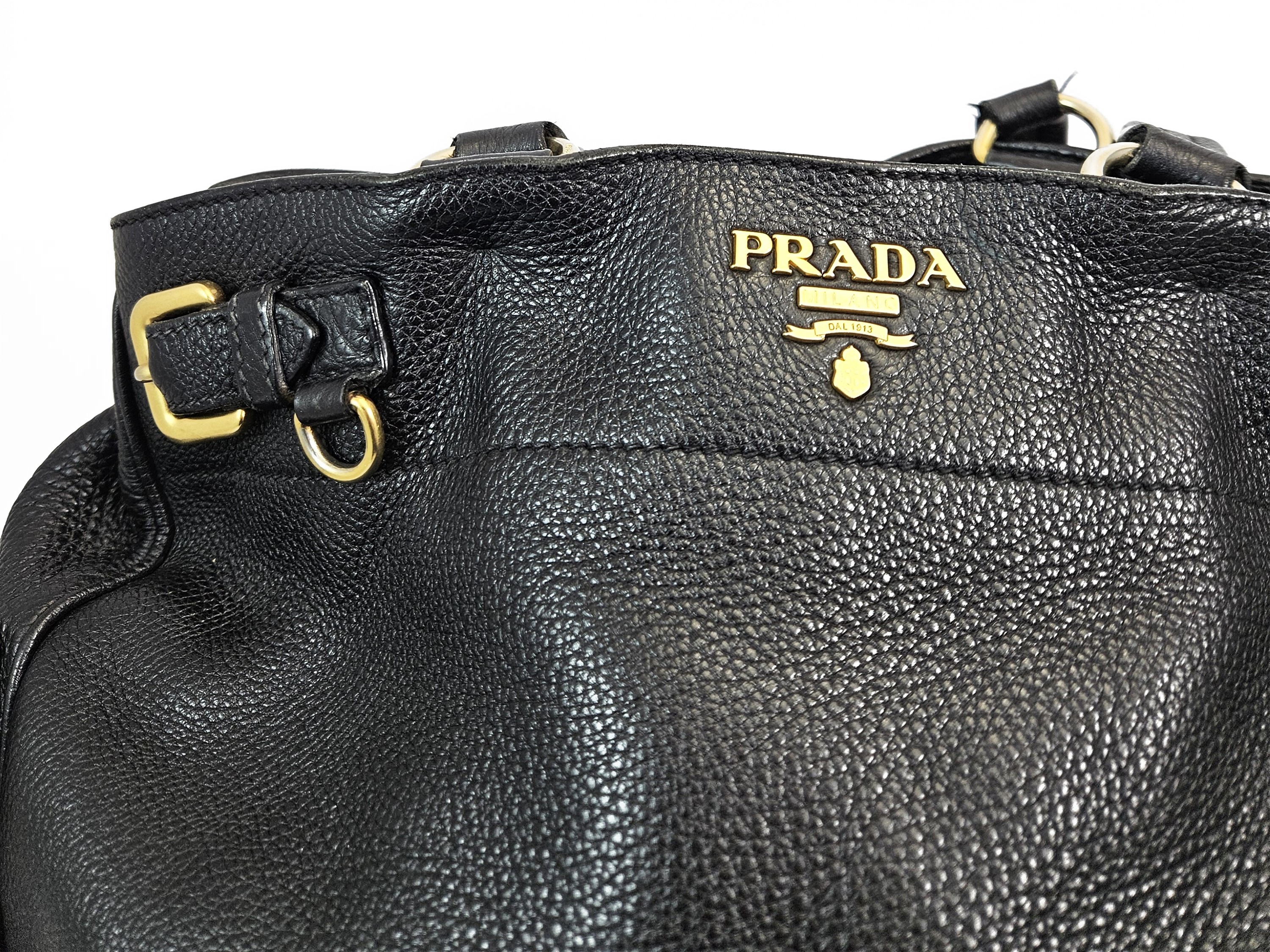 Prada - Borsa a Spalla in Pelle Nera