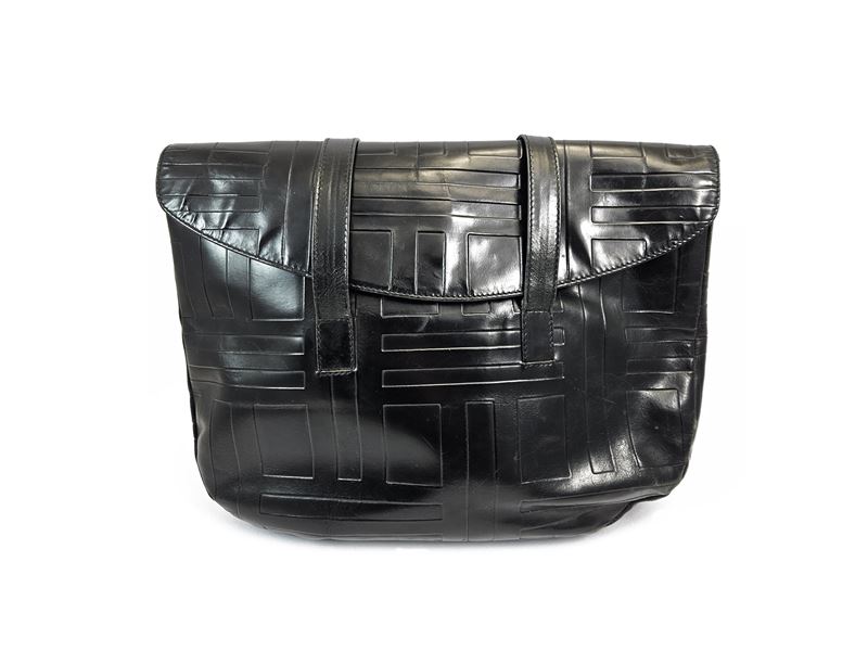 Prada - Borsa a Spalla in Vitello Spazzolato Nero