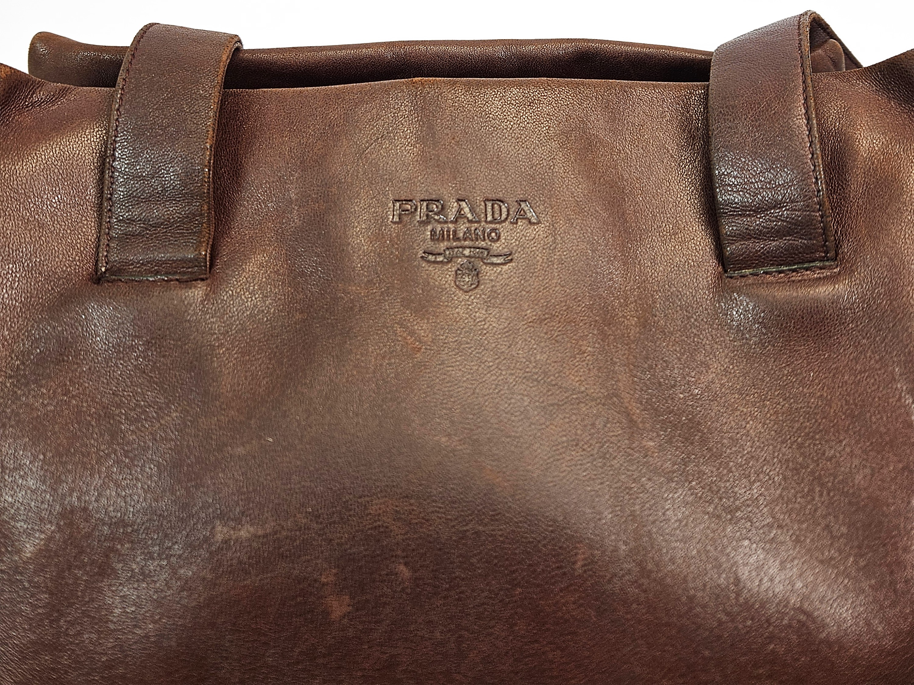 Prada - Borsa a Spalla in Nappa Marrone