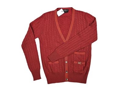 Salvatore Ferragamo - Cardigan in Cashmere Color Corallo