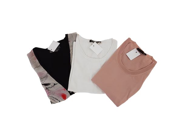 Salvatore Ferragamo - Cardigan in cotton and silk and two shirts