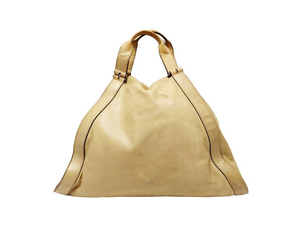 Beige shoulder bag