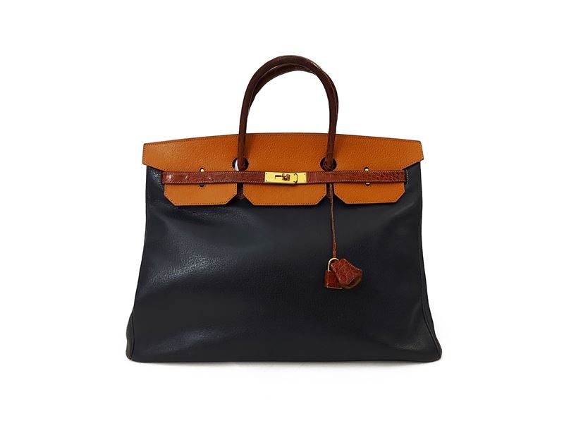M. Volponi - Borsa a Mano Stile Birkin