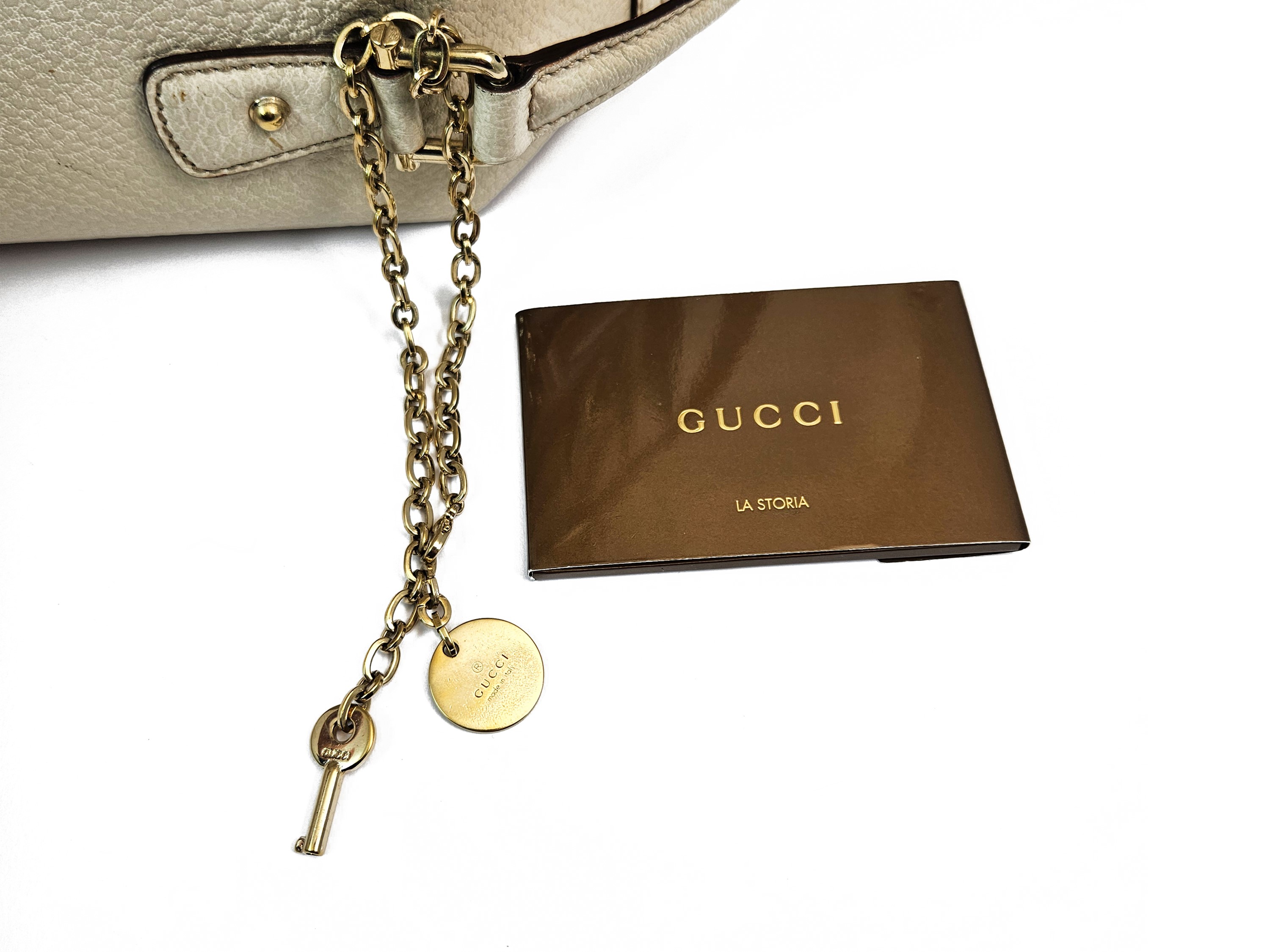Gucci - Bauletto "treasure" in Pelle Color Riso