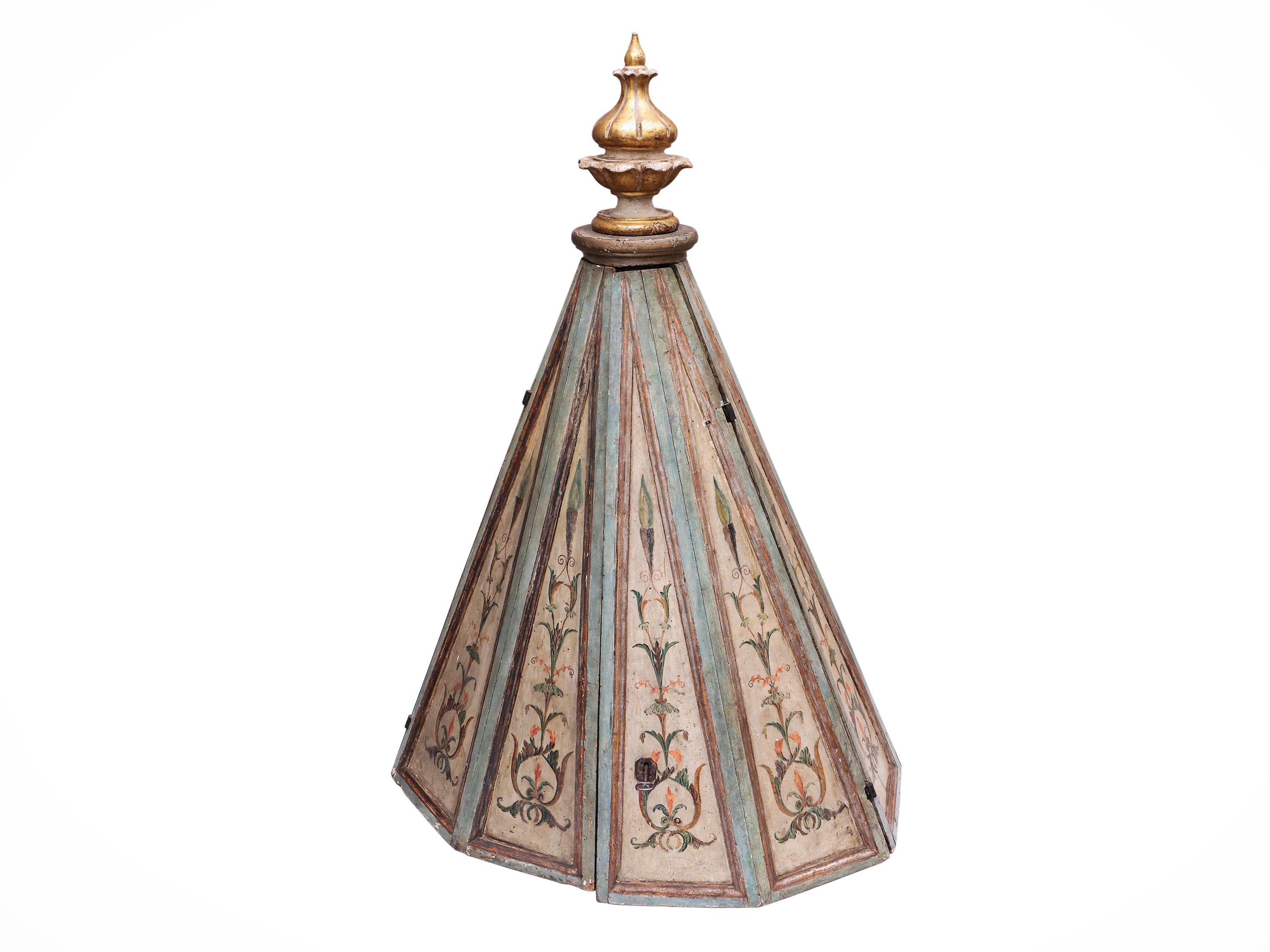 Acquasantiera piramidale in legno laccato