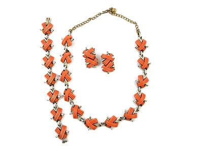 Marboux - Parure Collana, Bracciale e Orecchini a Clip