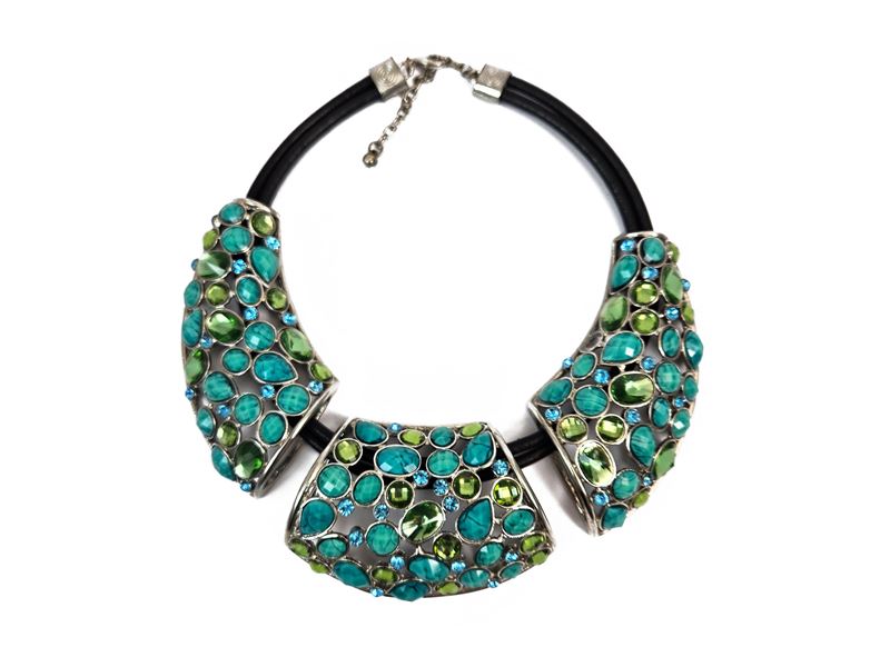 Grande Collier in Metallo Silver Tone