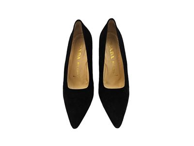 Prada - Decolleté in Seude Nero