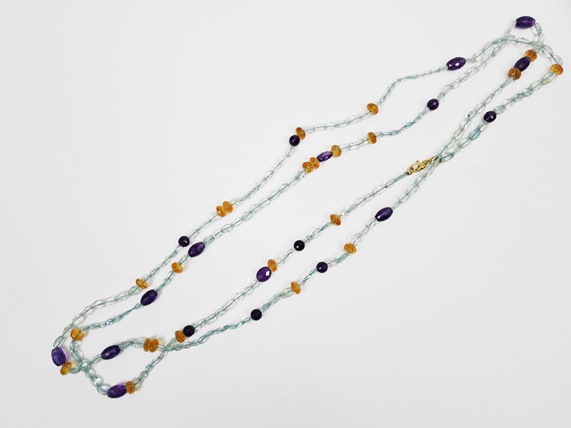 Lunga Collana di Pietre Dure