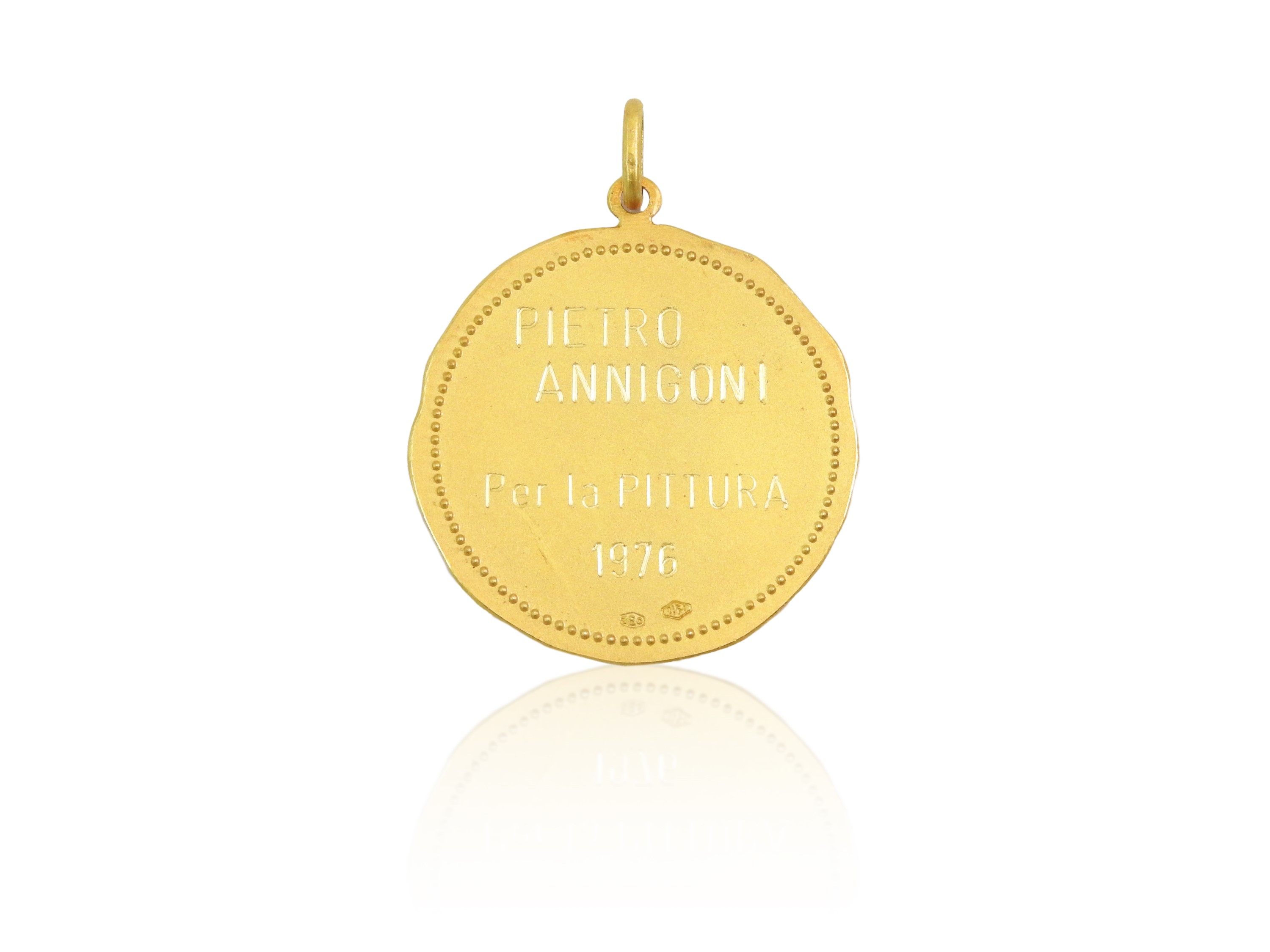 Medaglia in oro giallo Brigata del Leoncino a Pietro Annigoni, 1976