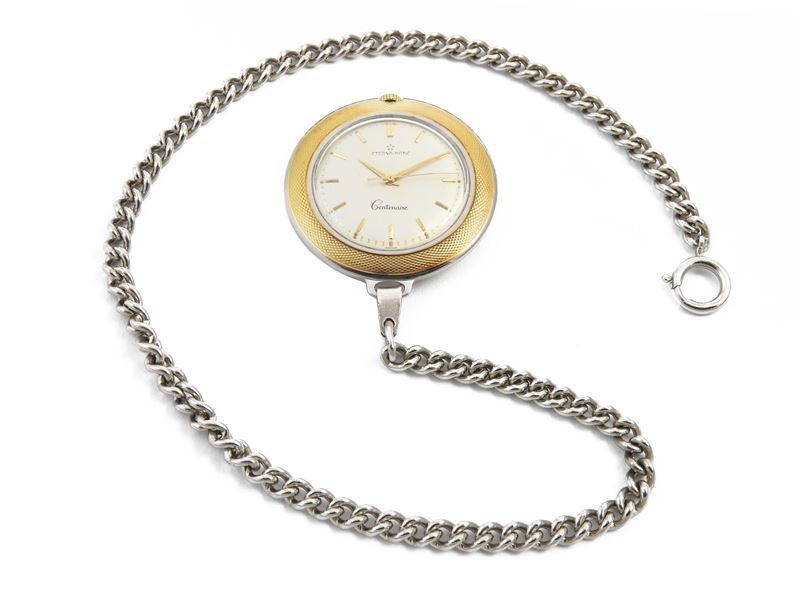 Orologio da tasca Eterna Matic Centenaire in acciaio e oro