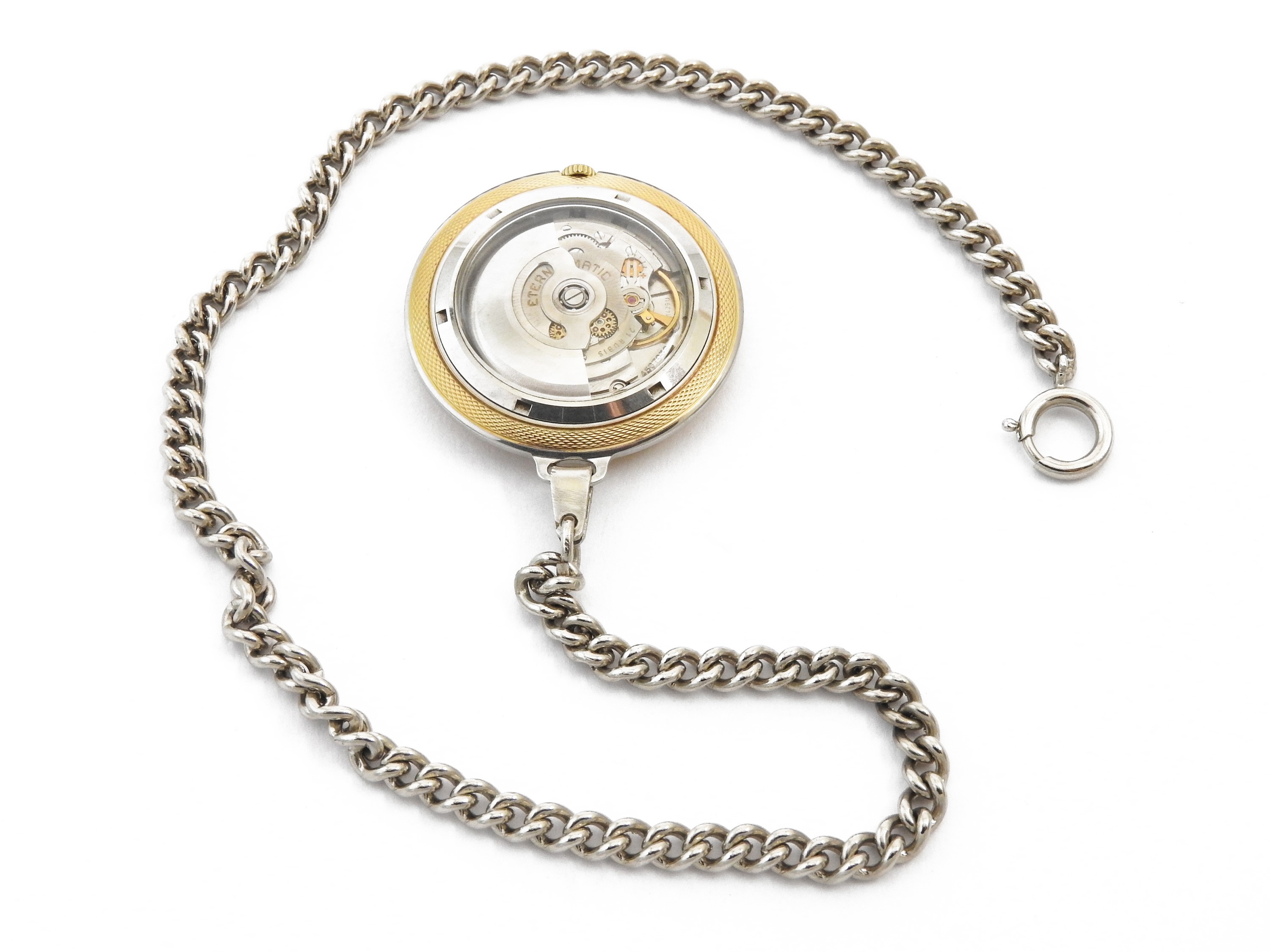 Orologio da tasca Eterna Matic Centenaire in acciaio e oro