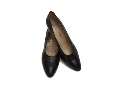 Chanel - Decolleté in Pelle Bicolore Marrone e Nero