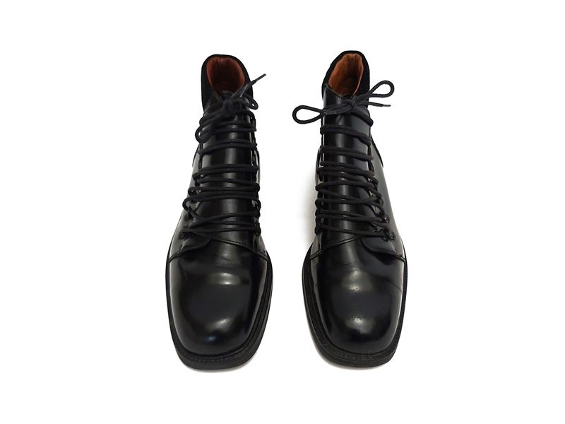 Gucci - Scarponcini Stringati in Vitello Spazzolato Nero