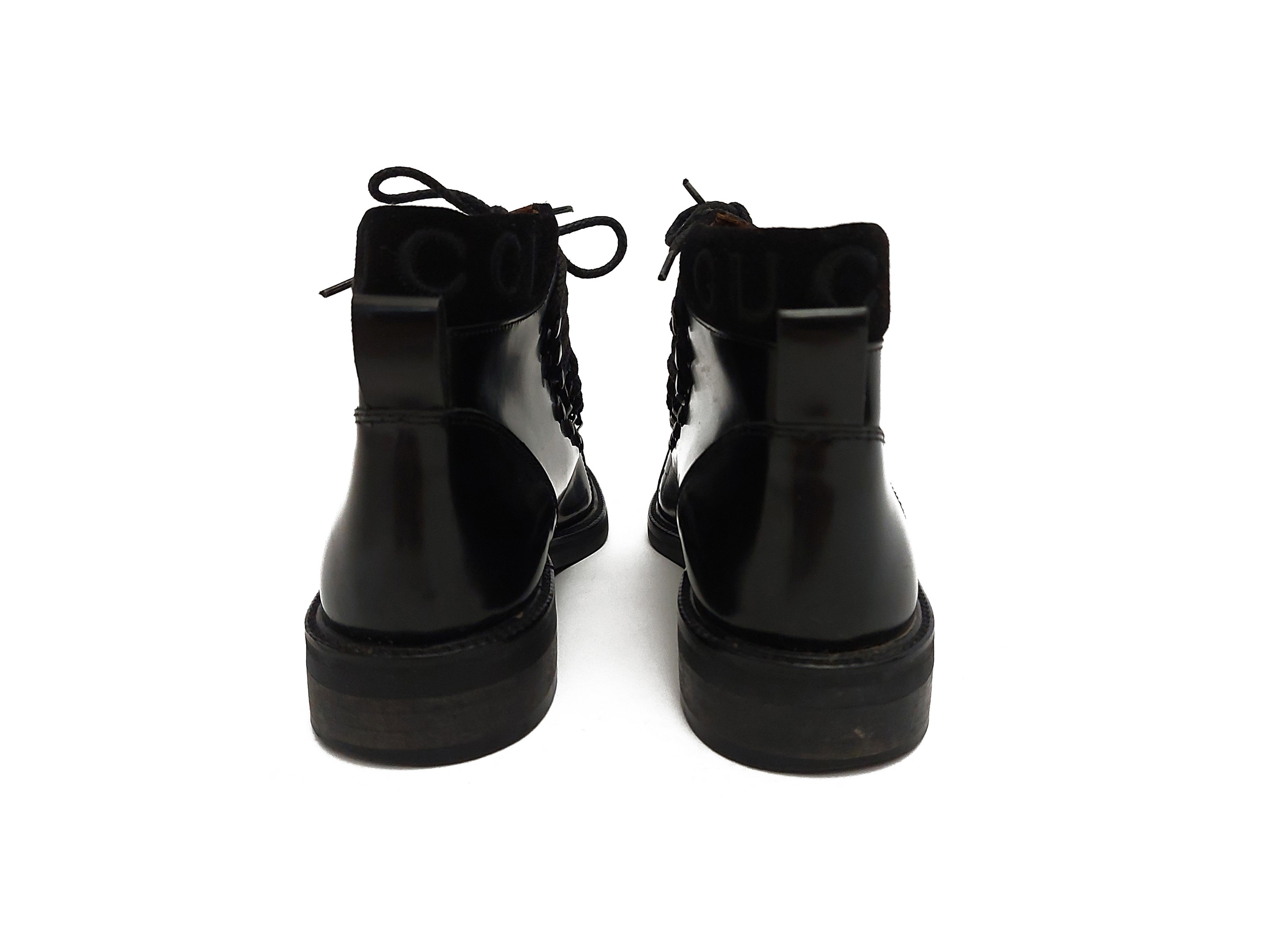 Gucci - Scarponcini Stringati in Vitello Spazzolato Nero