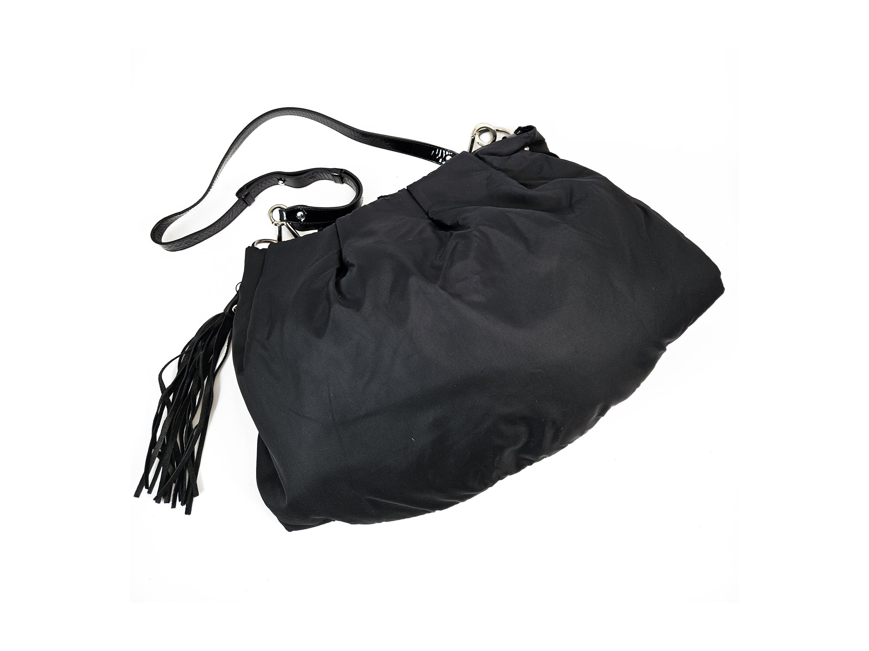 Furla - Borsa a Tracolla in Tessuto e Vernice Nera