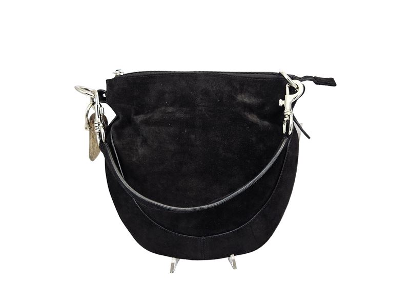 Borsa a Spalla in Suede Nero