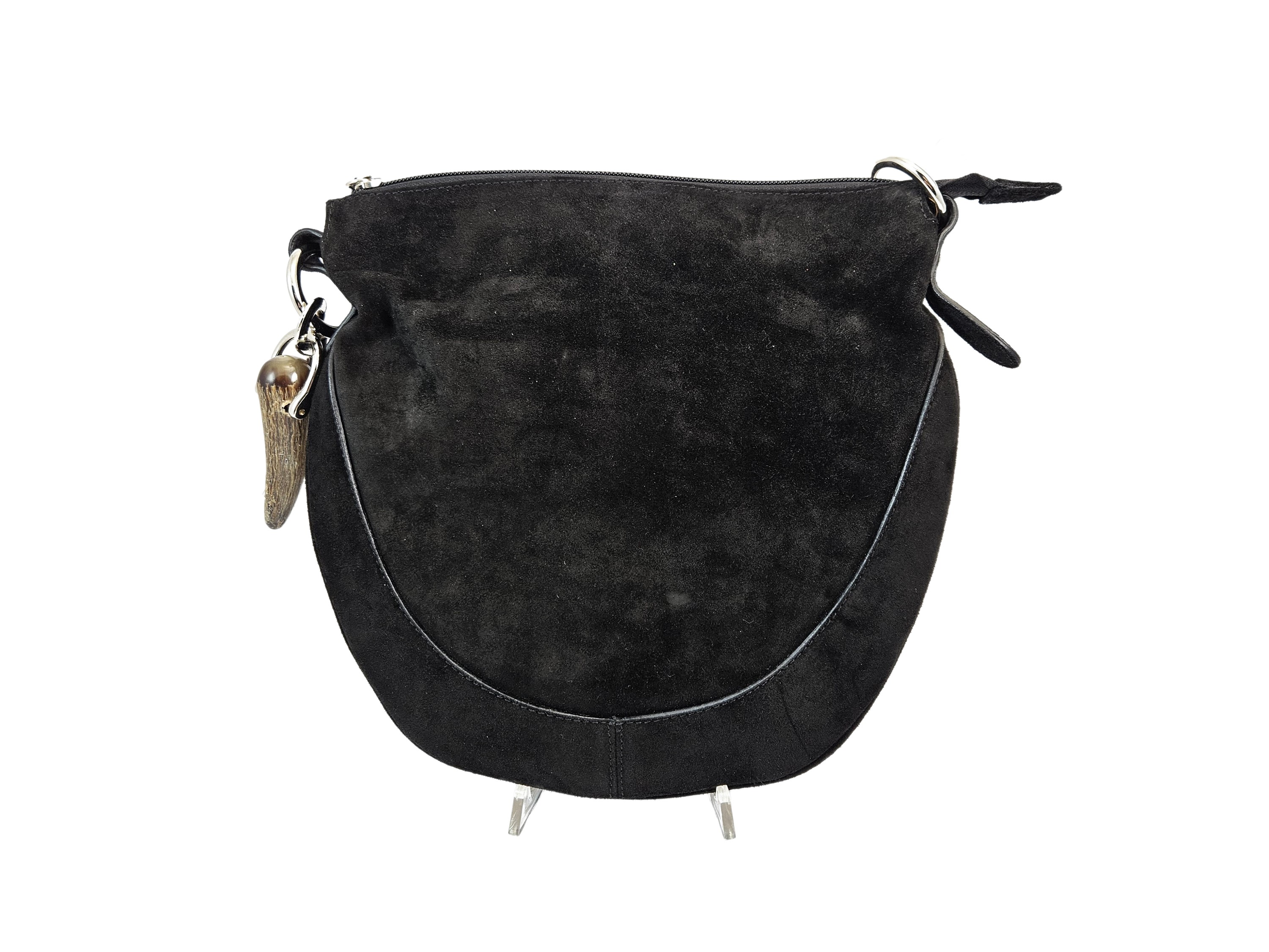 Borsa a Spalla in Suede Nero