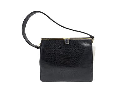Borsa Vintage in Lucertola Nera