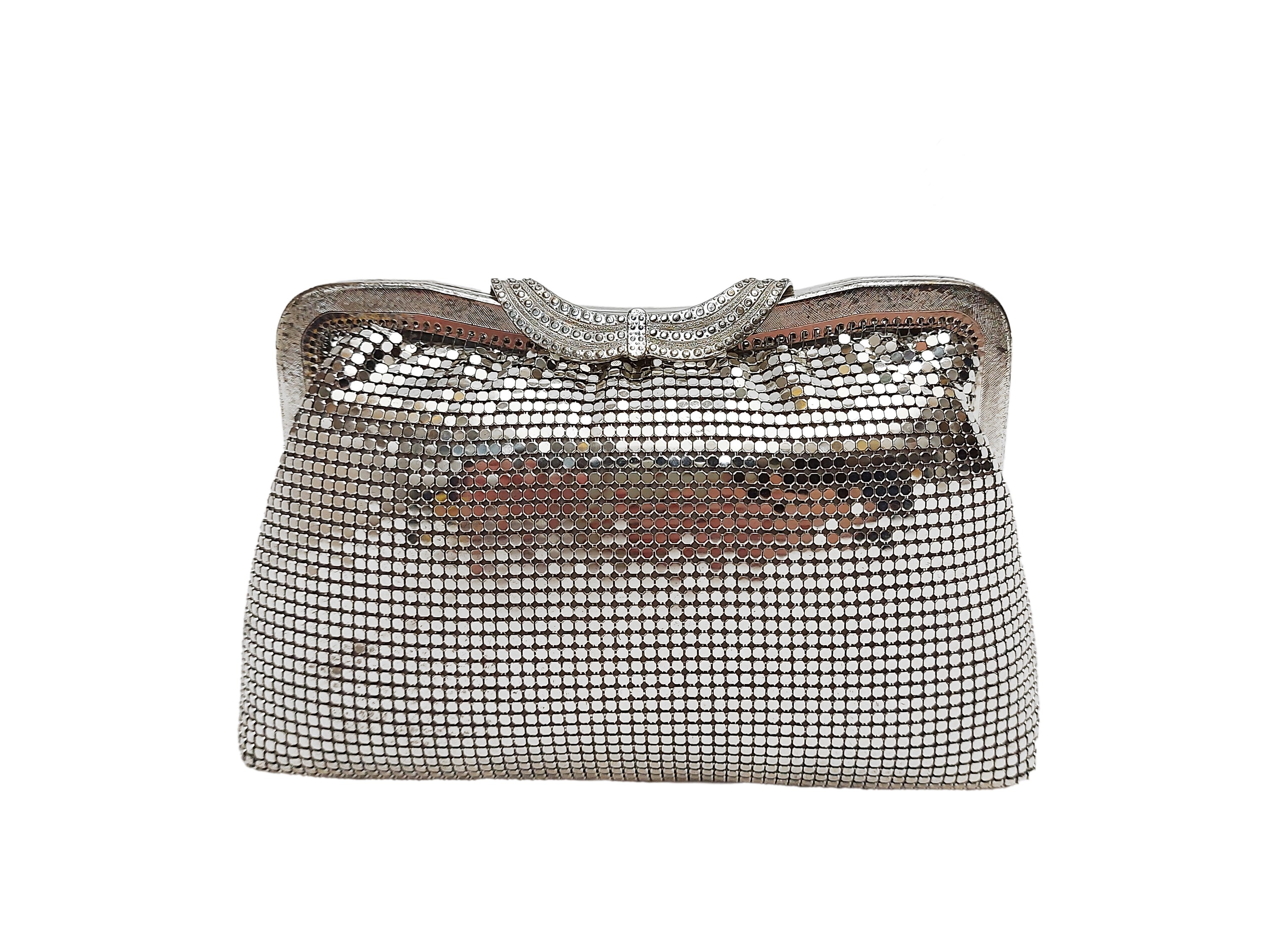 Borsetta da sera in maglia metallica silver tone