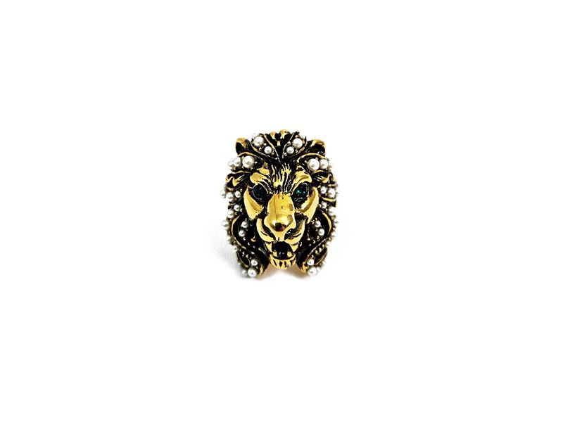 Gucci - Anello animalier in ottone by Alessandro Michele