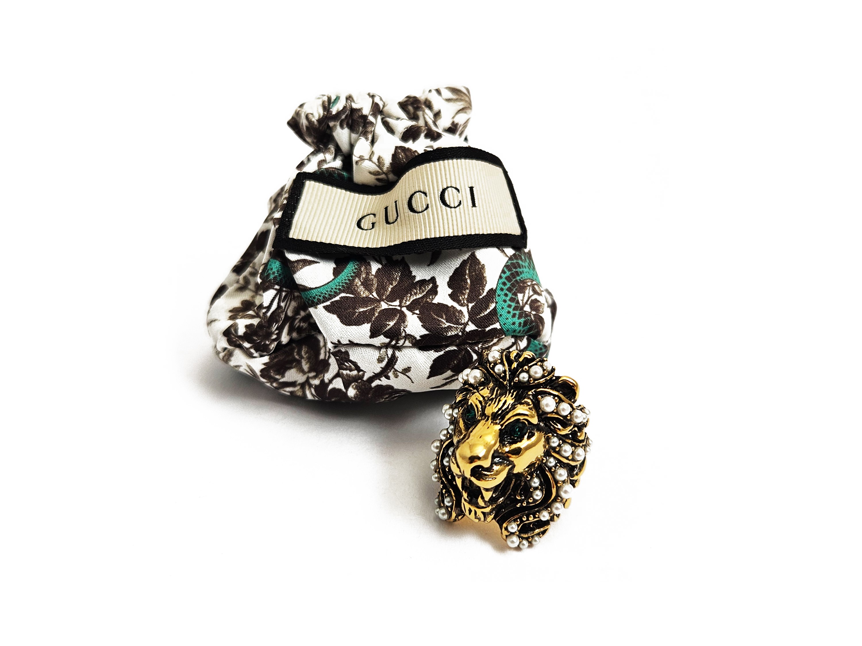 Gucci - Anello animalier in ottone by Alessandro Michele
