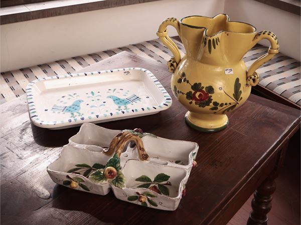 Accessori rustici in ceramica smaltata per la casa