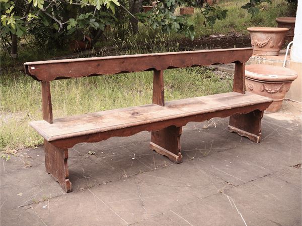 Panca rustica in legno tenero