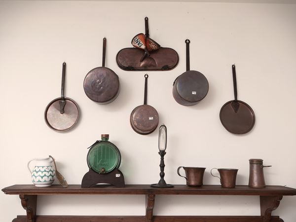 Miscellanea di accessori rustici d'epoca