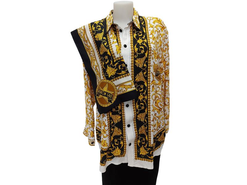 Fashion Café - Camicia in Viscosa e Foulard in Seta