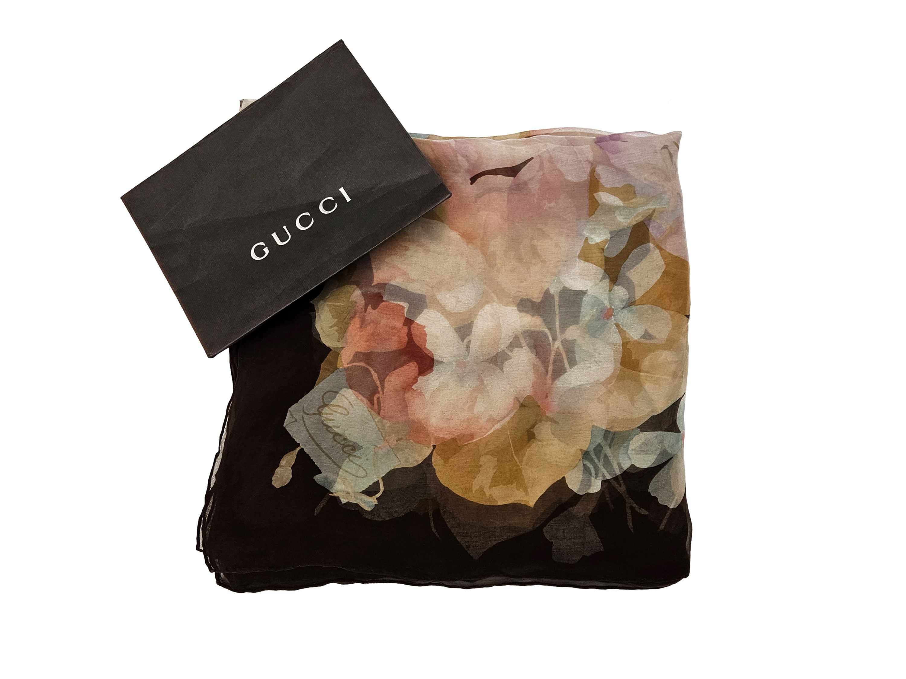 Gucci - Grande Foulard in Chiffon di Seta
