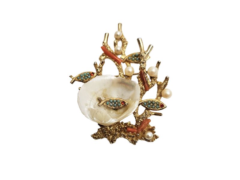 ART - Spilla a tema marino