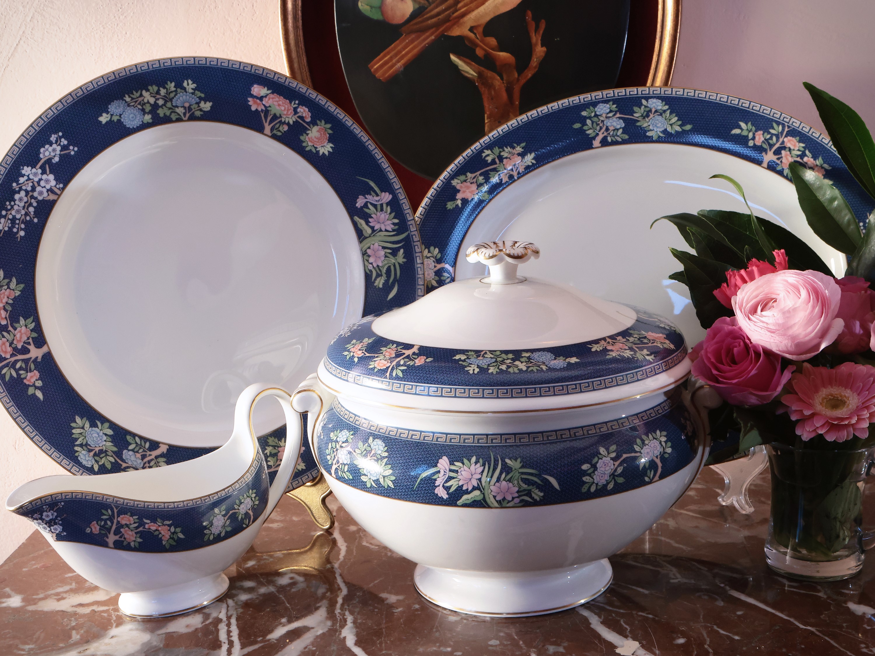 Servizio di Piatti in Porcellana, Decoro Blue Siam, Wedgwood