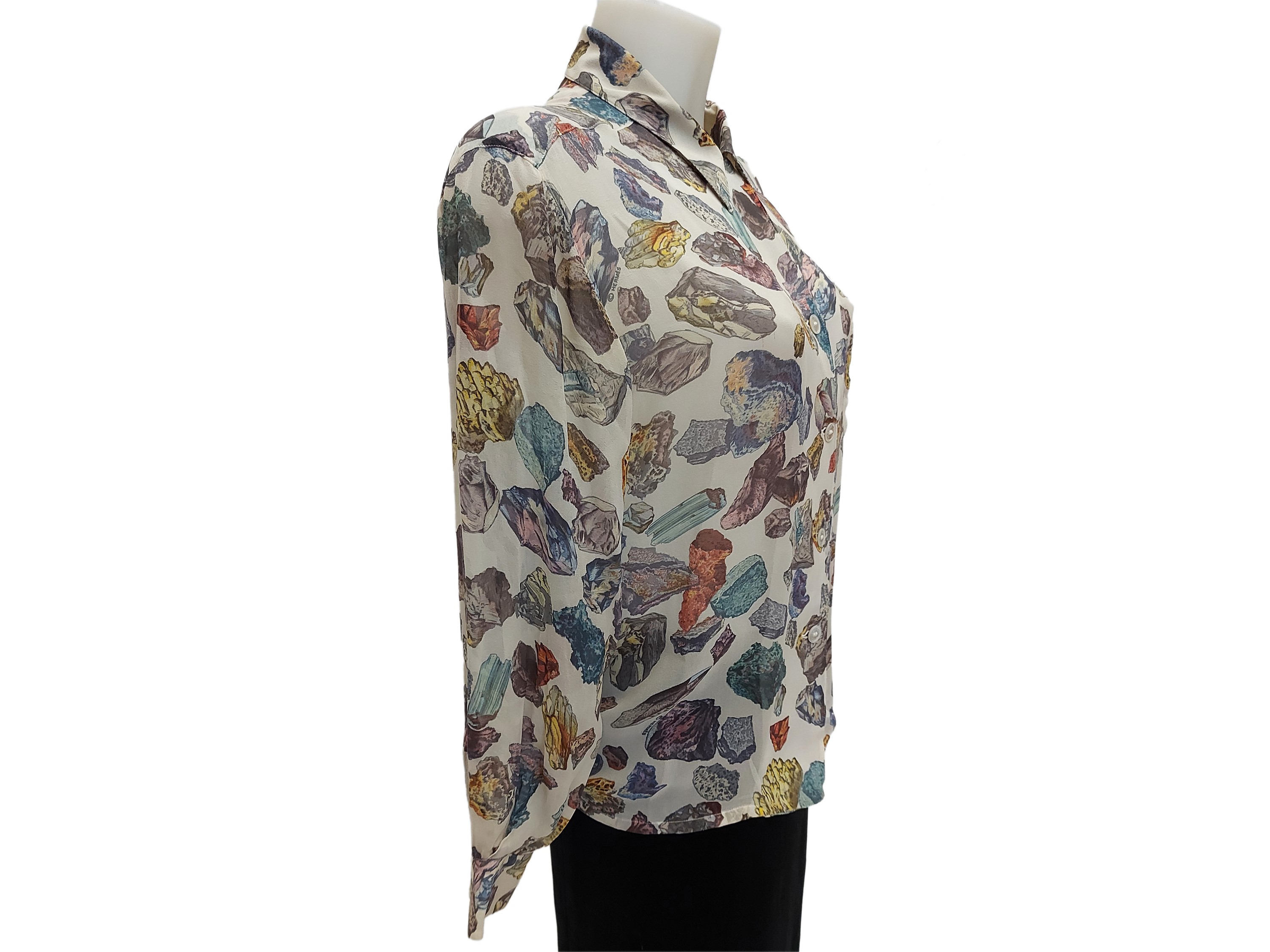 Hermès - Camicia "Mineraux" in seta by Hugo Grygkar