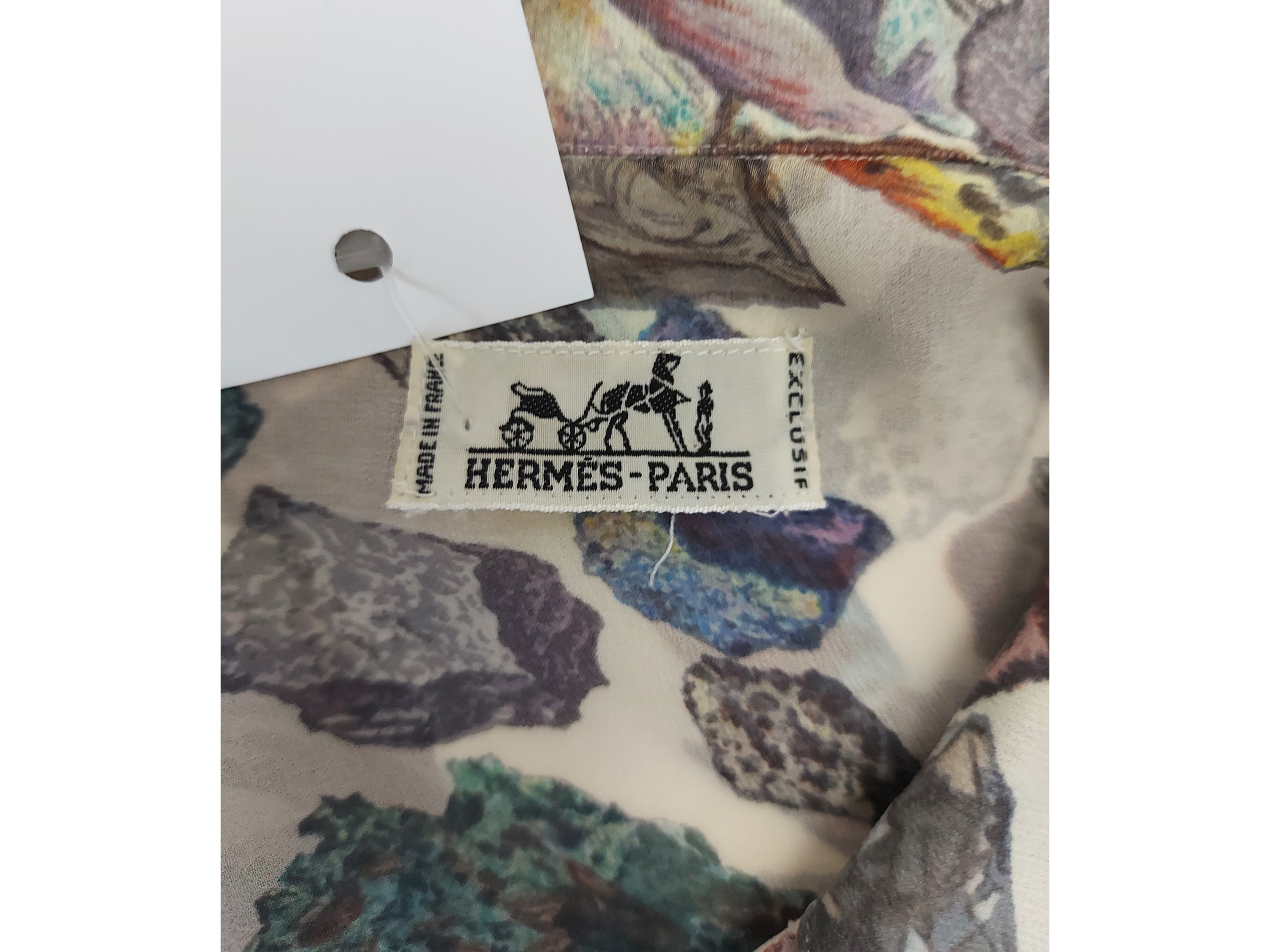 Hermès - Camicia "Mineraux" in seta by Hugo Grygkar